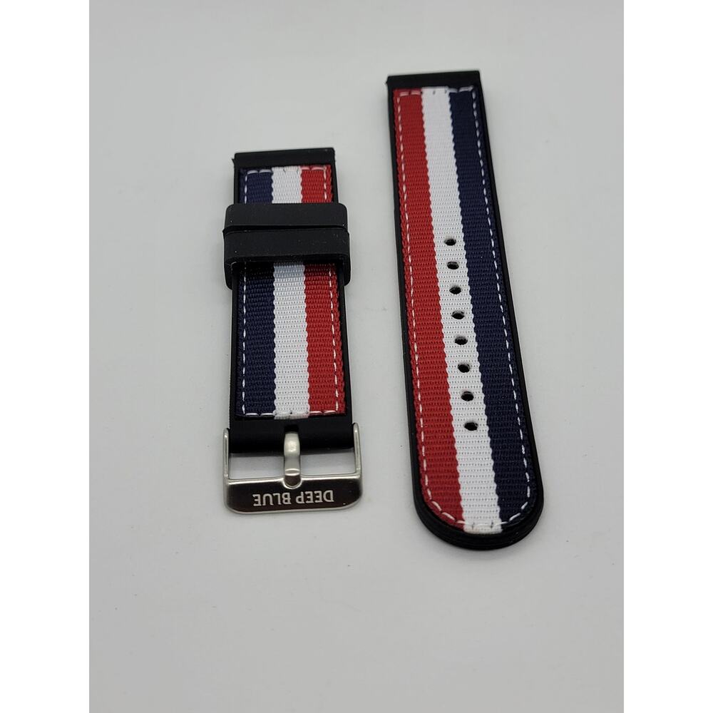 22MM NYLON/SILICON REVERSIBLE Deep Blue Band STRAP